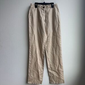 Vintage Jil Sander 100% Ramie Tan Balloons Leg Trouser High Waisted Size 38 Med